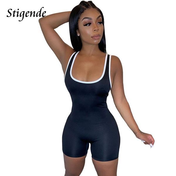 stigende women sleeveless bodycon fitness playsuit casual summer gym wear short jumpsuit patchwork skinny workout clothing women's jump, Black;white
stigende women sleeveless bodycon fitness playsuit casual summer gym wear short jumpsuit patchwork skinny workout clothing women's jump, Black;white