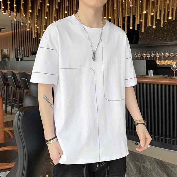 2021 summer short sleeve t-shirt men's autumn korean loose youth cool base shirt solid color t-shirt fashion, White;black
2021 summer short sleeve t-shirt men's autumn korean loose youth cool base shirt solid color t-shirt fashion, White;black