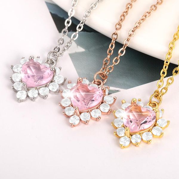 pendant necklaces luxury multicolor zircon crystal gem for women vintage heart necklace of the sea choker jewelry lover gifts, Silver
pendant necklaces luxury multicolor zircon crystal gem for women vintage heart necklace of the sea choker jewelry lover gifts, Silver