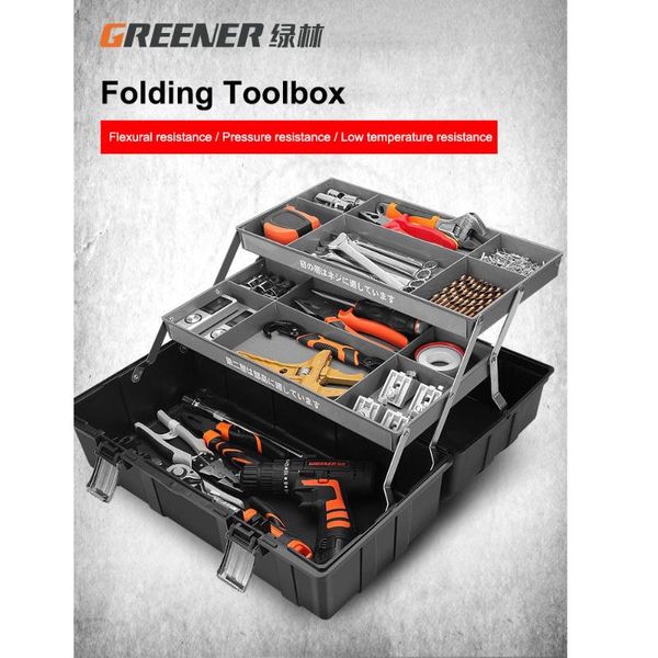 suitcase tool box professional three-layer folding toolbox suit bag hardware garage empty pp material glossy no odor organizers
suitcase tool box professional three-layer folding toolbox suit bag hardware garage empty pp material glossy no odor organizers