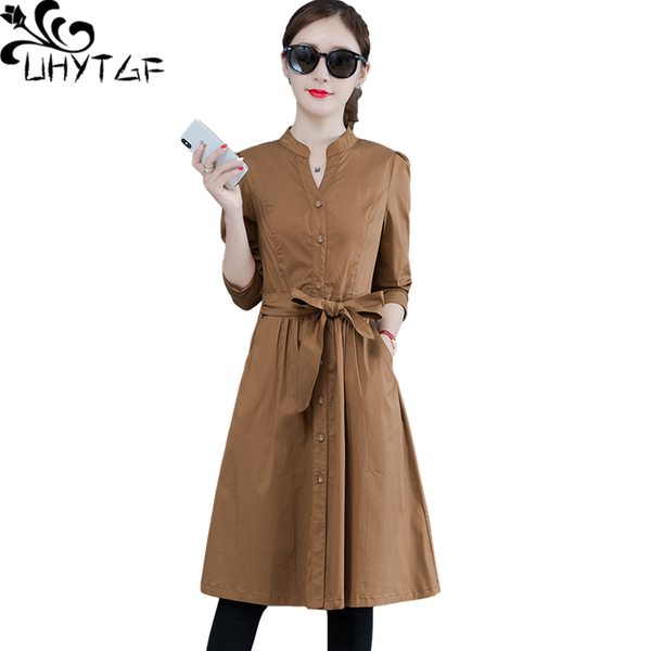 womens trench coat temperament spring autumn windbreaker female mid-length slim thin casual plus size outerwear 1487 women's coats, Tan;black
womens trench coat temperament spring autumn windbreaker female mid-length slim thin casual plus size outerwear 1487 women's coats, Tan;black