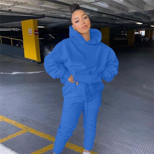 set solid hooded sweatshirt women tracksuits jogger pants suit tracksuit matching two piece autumn winter casual outfits, Gray
set solid hooded sweatshirt women tracksuits jogger pants suit tracksuit matching two piece autumn winter casual outfits, Gray
