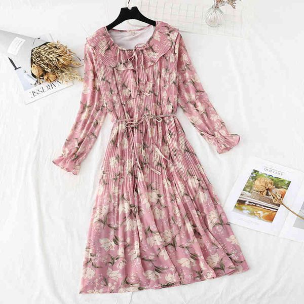 dresses spring sweet floral-print pull-over long women's summer peter pan collar base dotted chiffon sashes pleated a-line, Black;gray
dresses spring sweet floral-print pull-over long women's summer peter pan collar base dotted chiffon sashes pleated a-line, Black;gray