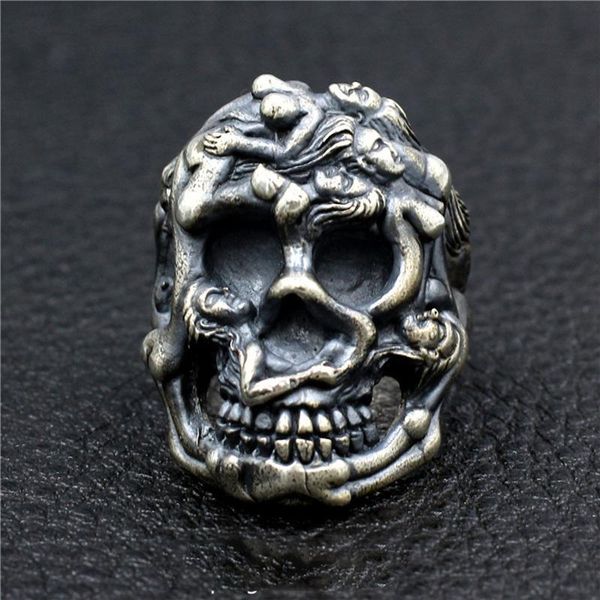 cluster rings real 925 sterling silver naked skull for men retro antique motorcycle biker punk skeleton, Golden;silver
cluster rings real 925 sterling silver naked skull for men retro antique motorcycle biker punk skeleton, Golden;silver