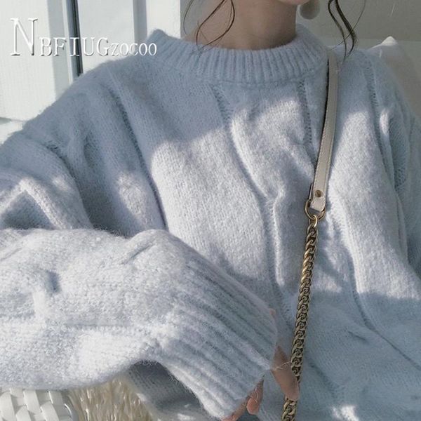 women's sweaters solid color loose women jumper o-neck casual ladies sweater, White;black
women's sweaters solid color loose women jumper o-neck casual ladies sweater, White;black