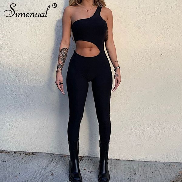 simenual cut out one shoulder sporty jumpsuits for women sleeveless active wear skinny outfits one piece casual black jumpsuit, Black;white
simenual cut out one shoulder sporty jumpsuits for women sleeveless active wear skinny outfits one piece casual black jumpsuit, Black;white