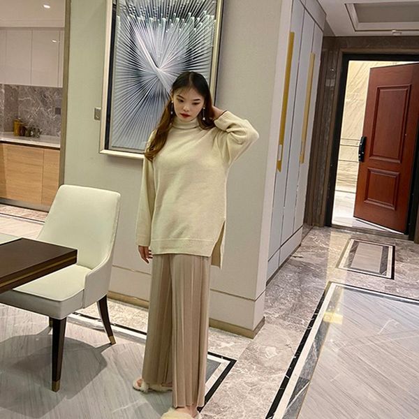 women's pants & capris autumn and winter 2021 east gate cashmere pleated slim wide leg high waist drape loose casual, Black;white
women's pants & capris autumn and winter 2021 east gate cashmere pleated slim wide leg high waist drape loose casual, Black;white
