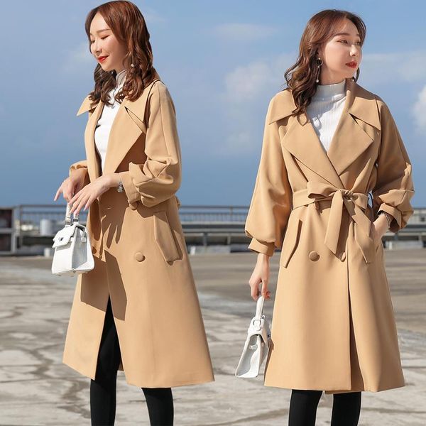 women's trench coats 2021 spring and autumn ladies fashion temperament slim slimming wild windbreaker jacket, Tan;black
women's trench coats 2021 spring and autumn ladies fashion temperament slim slimming wild windbreaker jacket, Tan;black