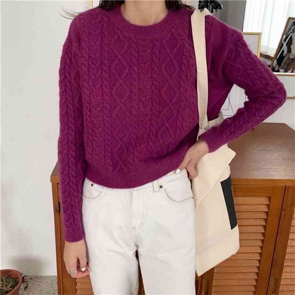 autumn winter loose women sweater chic o-neck twisted ladies solid knitted pullover vests femme pulls white 210601, White;black
autumn winter loose women sweater chic o-neck twisted ladies solid knitted pullover vests femme pulls white 210601, White;black