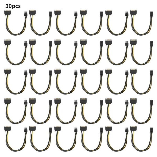 10/20/30pcs sata 15-pin to 6-pin power cable adapter copper cord graphic card adaptor computer cables & connectors
10/20/30pcs sata 15-pin to 6-pin power cable adapter copper cord graphic card adaptor computer cables & connectors