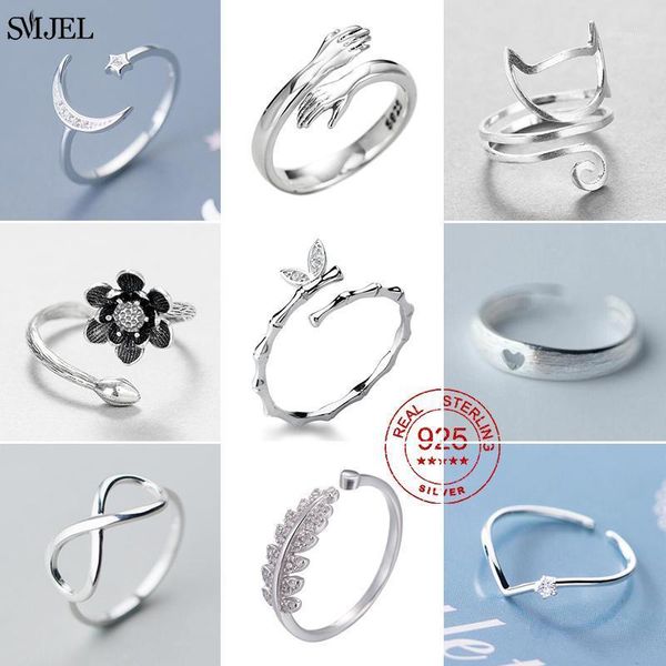 cluster rings 925 sterling silver for women zircon leaf moon star geometric hand shape wedding ring fine jewelry minimalist gift, Golden;silver
cluster rings 925 sterling silver for women zircon leaf moon star geometric hand shape wedding ring fine jewelry minimalist gift, Golden;silver