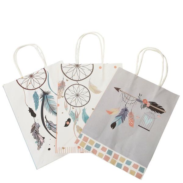 gift wrap 10 pcs 22*16cm creative dream catcher kraft paper bags with handle year wedding party favor deco package
gift wrap 10 pcs 22*16cm creative dream catcher kraft paper bags with handle year wedding party favor deco package