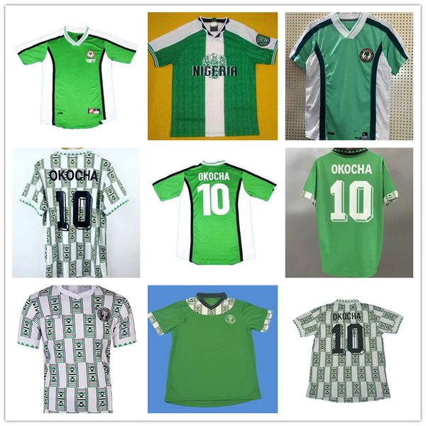 1994 OKOCHA FINIDI Mens Retro Soccer Jerseys 1996 1998 National Team Home Green White Away Football Shirt Adult Short Sleeve, Ivory
1994 OKOCHA FINIDI Mens Retro Soccer Jerseys 1996 1998 National Team Home Green White Away Football Shirt Adult Short Sleeve, Ivory