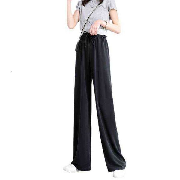 ice silk wide leg pants women's summer thin high waist casual drop loose straight tube small cool floor dragging fairy, Black;white
ice silk wide leg pants women's summer thin high waist casual drop loose straight tube small cool floor dragging fairy, Black;white