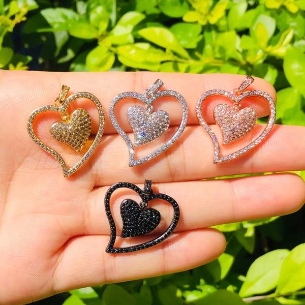 charms 5pcs double heart pendant for women bracelet making cubic zirconia pave gold plated charm necklace handcraft jewelry supply, Bronze;silver
charms 5pcs double heart pendant for women bracelet making cubic zirconia pave gold plated charm necklace handcraft jewelry supply, Bronze;silver