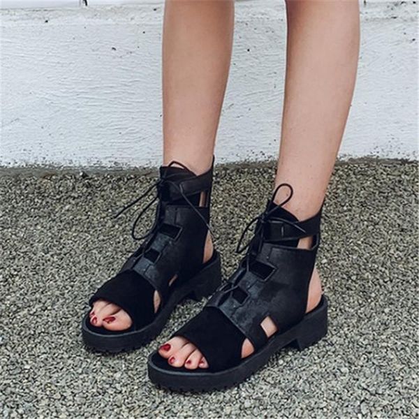 vintage punk gothic rock gladiator sandals women summer ankle boots hollow out chunky med heels rome shoes plus size 43, Black
vintage punk gothic rock gladiator sandals women summer ankle boots hollow out chunky med heels rome shoes plus size 43, Black