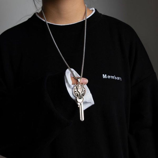 chains necklace for man animation peripheral fantasy wolf head alloy key pendant men's women's fashion long sweater chain, Silver
chains necklace for man animation peripheral fantasy wolf head alloy key pendant men's women's fashion long sweater chain, Silver