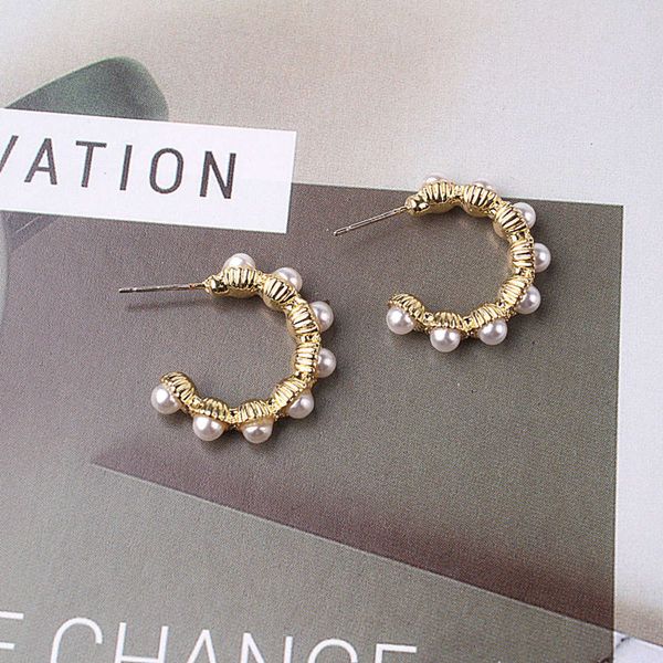 fashion simple temperament, c-shaped earrings, sweet pearls, spring and summer earrings, Black
fashion simple temperament, c-shaped earrings, sweet pearls, spring and summer earrings, Black