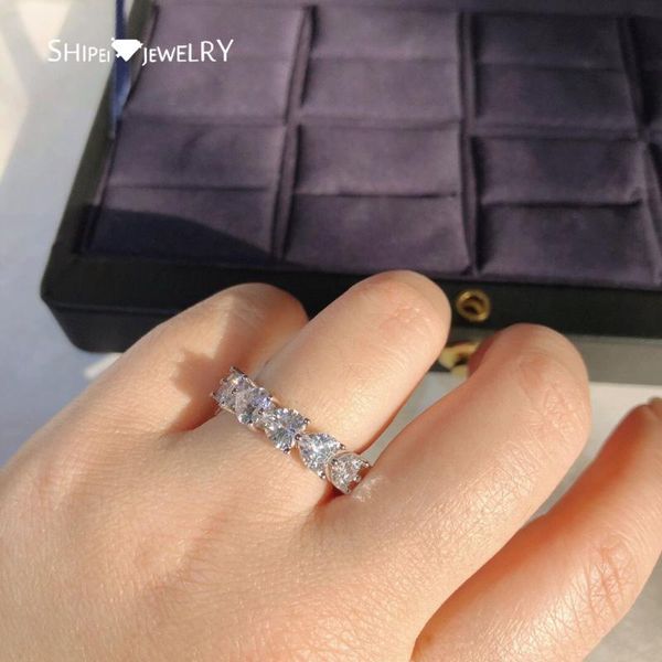 cluster rings shipei 925 sterling silver white heart greated moissanite gemstone diamonds wedding band fine jewelry ring for women wholesale, Golden;silver
cluster rings shipei 925 sterling silver white heart greated moissanite gemstone diamonds wedding band fine jewelry ring for women wholesale, Golden;silver