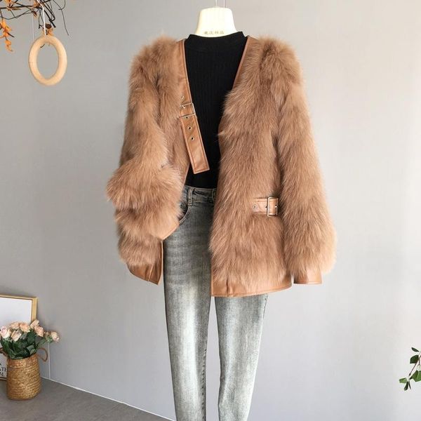 Women's Fur & Faux 2021 Real Coats Women Female Patchwork Genuine Leather Button Jackets Long Sleeve Warm Clothes Solid Color, Black
Women's Fur & Faux 2021 Real Coats Women Female Patchwork Genuine Leather Button Jackets Long Sleeve Warm Clothes Solid Color, Black