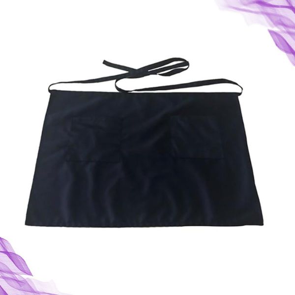 aprons half-length working apron waist short serving with pockets waiter waitress workwear (black polyester cotton materia
aprons half-length working apron waist short serving with pockets waiter waitress workwear (black polyester cotton materia