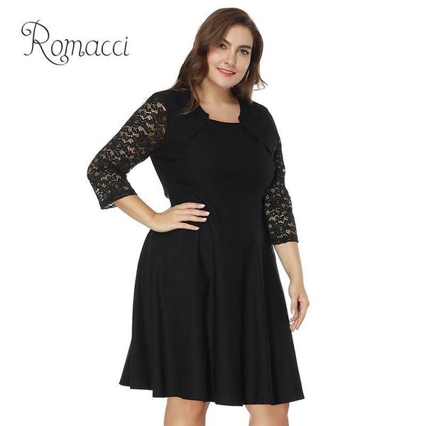 casual dresses fashion women plus size lace dress vintage elegant 3/4 sleeves high waist a-line party gowns ijc6, Black;gray
casual dresses fashion women plus size lace dress vintage elegant 3/4 sleeves high waist a-line party gowns ijc6, Black;gray