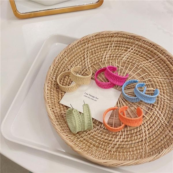 hoop & huggie lifefontier bohemia colorful weave rattan earrings for women handmde geometric c-shaped summer boho jewelry 2021, Golden;silver
hoop & huggie lifefontier bohemia colorful weave rattan earrings for women handmde geometric c-shaped summer boho jewelry 2021, Golden;silver