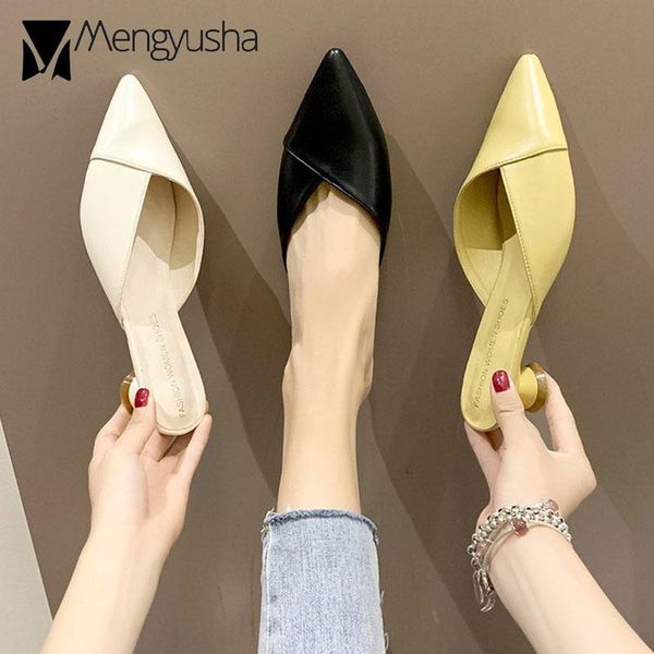 strange low heel slippers women pointy leather slides summer shoes candy color patchwork slip on mules cutout flip flops, Black
strange low heel slippers women pointy leather slides summer shoes candy color patchwork slip on mules cutout flip flops, Black