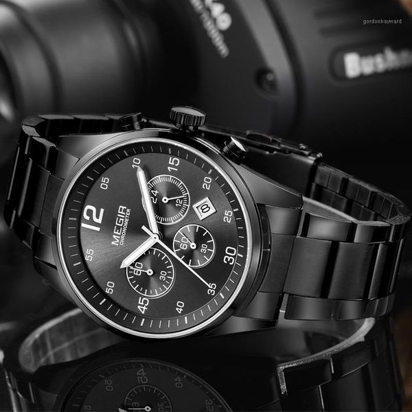 wristwatches 2021brand megir stainless steel men classic fashion business watches multifunction chronograph quartz male, Slivery;brown
wristwatches 2021brand megir stainless steel men classic fashion business watches multifunction chronograph quartz male, Slivery;brown