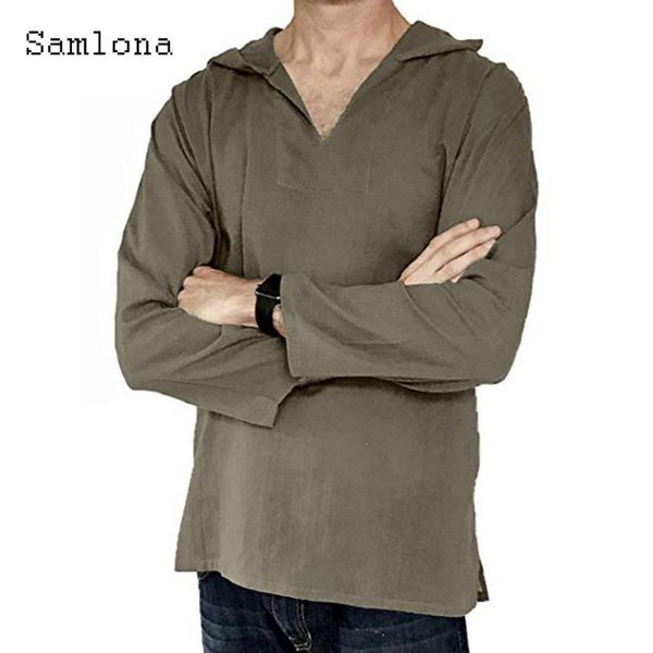 men's t-shirts samlona plus size men long sleeve hooded t-shirt mens clothing 2021 summer thin casual pullovers man tees shirt, White;black
men's t-shirts samlona plus size men long sleeve hooded t-shirt mens clothing 2021 summer thin casual pullovers man tees shirt, White;black