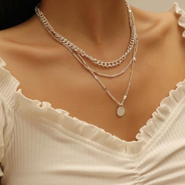 chains 2021 fashion boho chain pendant necklace for women elegent necklaces multi-layer silver color link jewelry party gift
chains 2021 fashion boho chain pendant necklace for women elegent necklaces multi-layer silver color link jewelry party gift