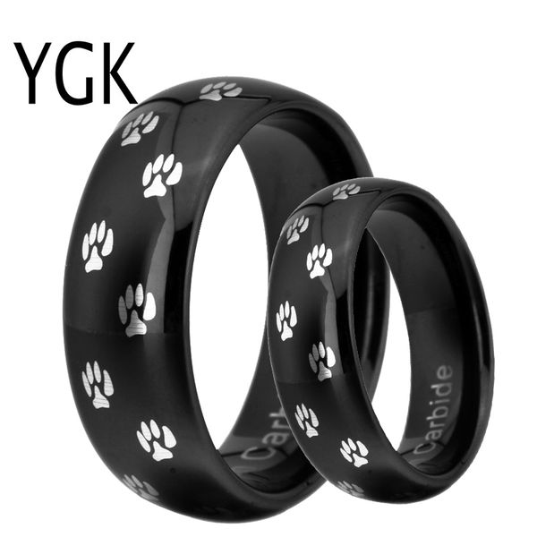 fashion tungsten carbide wedding ring for women classic black ring animal doggy print design party engagement rings, Golden;silver
fashion tungsten carbide wedding ring for women classic black ring animal doggy print design party engagement rings, Golden;silver