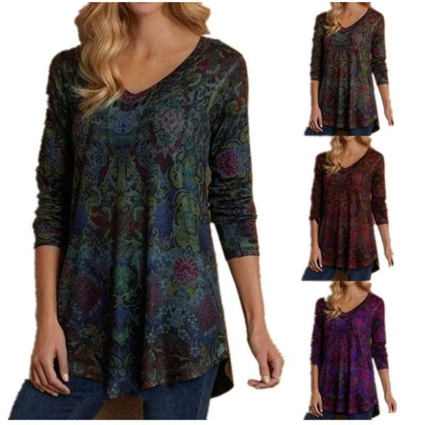women's t-shirt 5xl vintage print v-neck long sleeve women spring autumn casual loose oversized fashion short front back tees, White
women's t-shirt 5xl vintage print v-neck long sleeve women spring autumn casual loose oversized fashion short front back tees, White