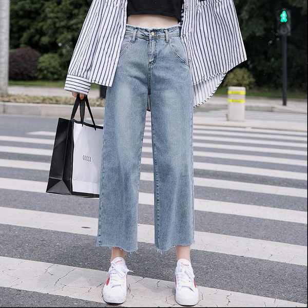 fashion streetpants solid women jeans high waist wide leg pants blue full length denim trousers female loose p9136
fashion streetpants solid women jeans high waist wide leg pants blue full length denim trousers female loose p9136