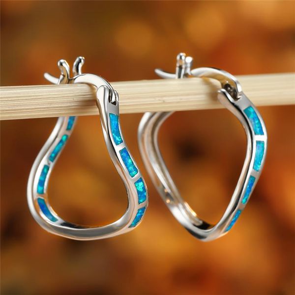 hoop & huggie simple fashion blue fire opal earrings classic silver color wedding white bride geometry small for women, Golden;silver
hoop & huggie simple fashion blue fire opal earrings classic silver color wedding white bride geometry small for women, Golden;silver