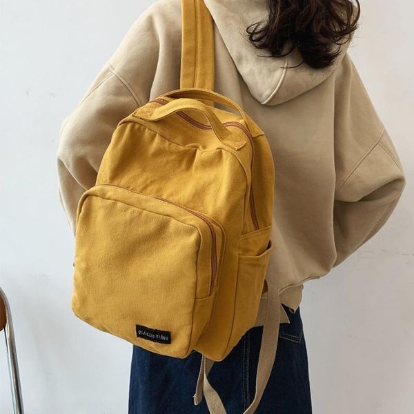 vintage canvas backpack women solid color classic shoulder bag fashion schoolbag for teenage girl backpacks travel style
vintage canvas backpack women solid color classic shoulder bag fashion schoolbag for teenage girl backpacks travel style