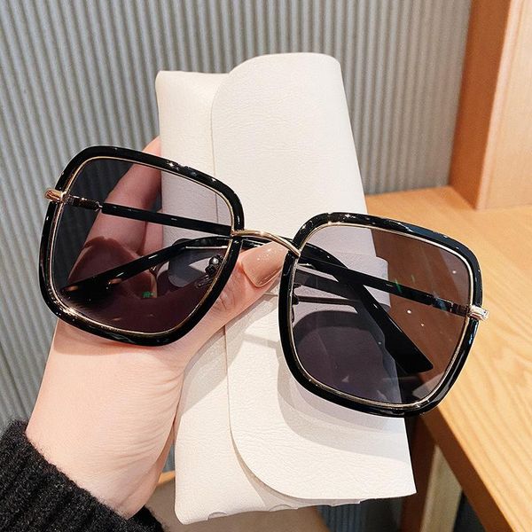 sunglasses vintage square women fashion plastic frame sun glasses female oversized clear shades eyewear retro uv400, White;black
sunglasses vintage square women fashion plastic frame sun glasses female oversized clear shades eyewear retro uv400, White;black