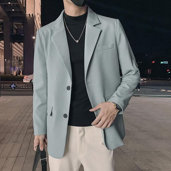 men's suits & blazers korean fashion loose suit coat autumn winter trend street handsome single-breasted boutique hombres male blazer, White;black
men's suits & blazers korean fashion loose suit coat autumn winter trend street handsome single-breasted boutique hombres male blazer, White;black
