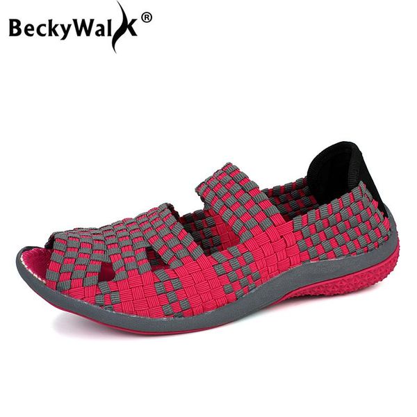beckywalk summer women flat sandals shoes handmade woven peep toe flats cutouts ladies beach flip-flop wsh2910, Black
beckywalk summer women flat sandals shoes handmade woven peep toe flats cutouts ladies beach flip-flop wsh2910, Black