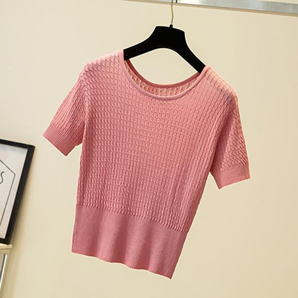 knitted t shirt o neck korean cute thin knit soild tshirt ice cotton tee summer 2021 clothes for women short t-shirt femme women's, White
knitted t shirt o neck korean cute thin knit soild tshirt ice cotton tee summer 2021 clothes for women short t-shirt femme women's, White