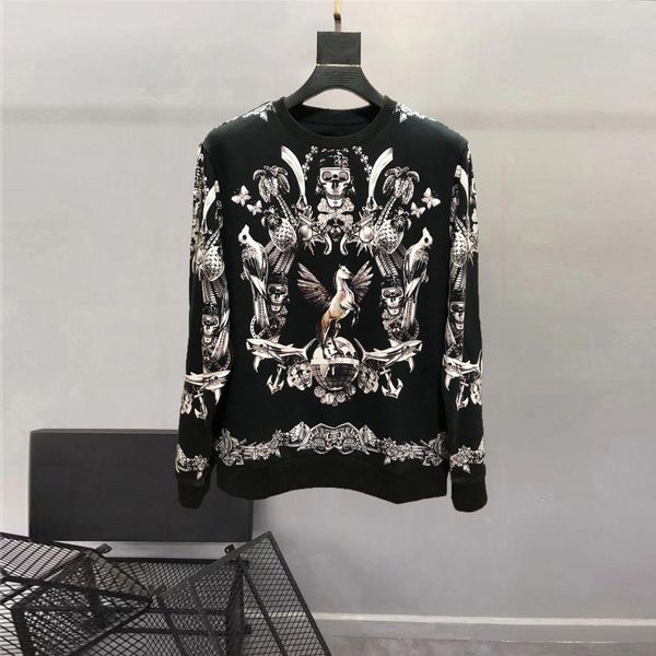 men's hoodies & sweatshirts hip-hop fashion o-neck casual print a464, Black
men's hoodies & sweatshirts hip-hop fashion o-neck casual print a464, Black
