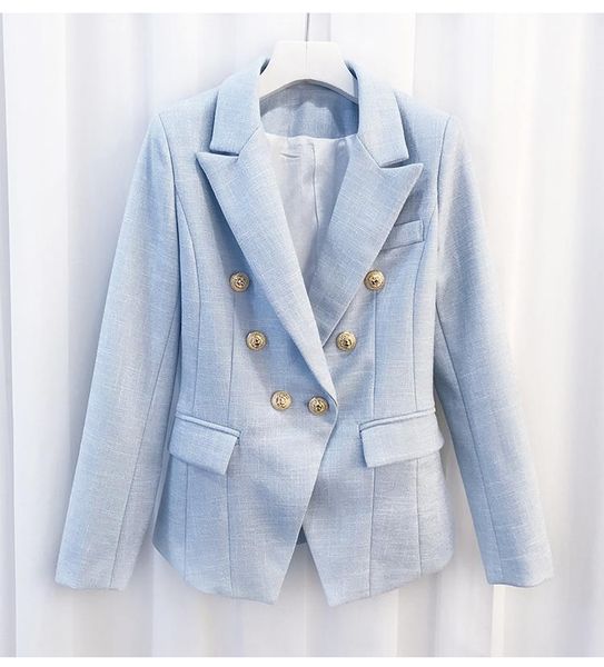 women's suits & blazers quality est 2021 baroque designer blazer breasted color gold metal lion buttons double jacket, White;black
women's suits & blazers quality est 2021 baroque designer blazer breasted color gold metal lion buttons double jacket, White;black