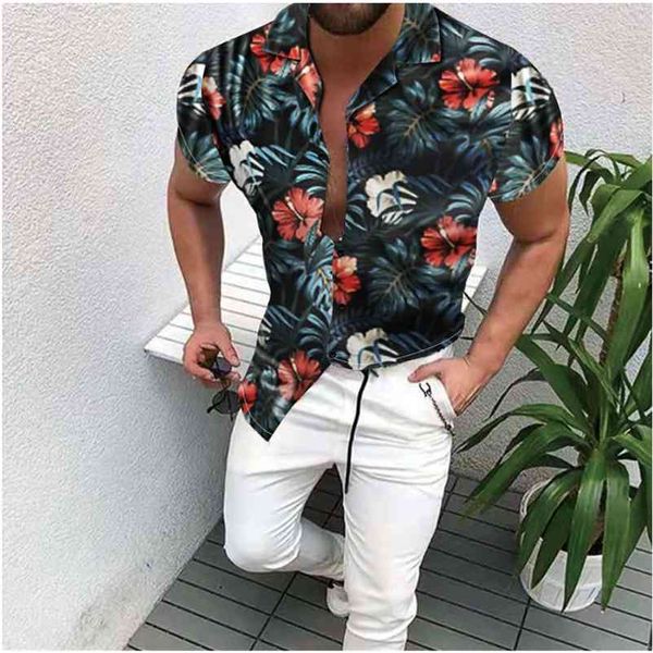 men's short-sleeve clothing printe shirt summer fashion floral print men's brand casual cardigan shirt lapel short slee 210708, White;black
men's short-sleeve clothing printe shirt summer fashion floral print men's brand casual cardigan shirt lapel short slee 210708, White;black
