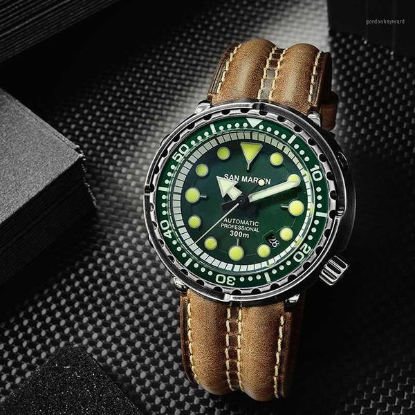 san martin army soul watch men's automatic mechanical sports canned diving retro water ghost sn003g wristwatches, Slivery;brown
san martin army soul watch men's automatic mechanical sports canned diving retro water ghost sn003g wristwatches, Slivery;brown