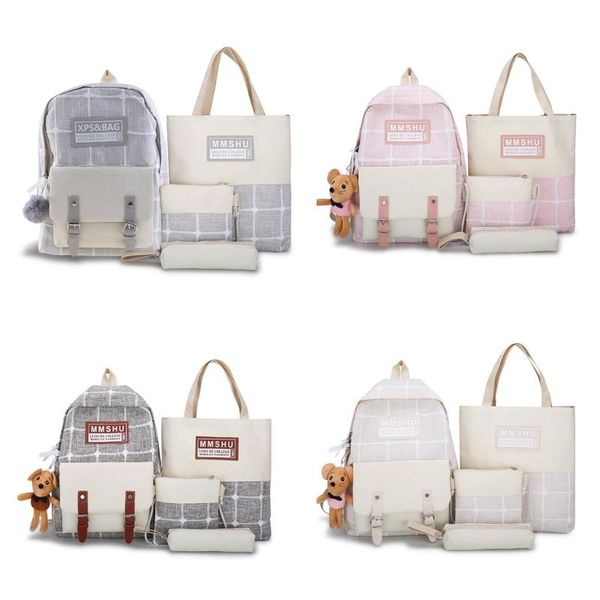 school bags j60d 4pcs canvas daypacks casual backpack shoulder bookbag pencil case set for teenagers girls student
school bags j60d 4pcs canvas daypacks casual backpack shoulder bookbag pencil case set for teenagers girls student