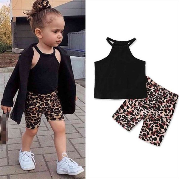 1 6y fashion infant girls clothes sets 2pcs halter sleeveless solid vest leopard printed shorts summer outift, White
1 6y fashion infant girls clothes sets 2pcs halter sleeveless solid vest leopard printed shorts summer outift, White