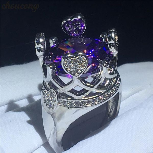 wedding rings choucong promise crowm ring white gold filled 12mm purple zircon cz party band for women bridal finger jewelry, Slivery;golden
wedding rings choucong promise crowm ring white gold filled 12mm purple zircon cz party band for women bridal finger jewelry, Slivery;golden