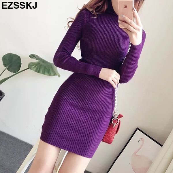 women knitted sweater dress autumn winter long sleeves slim shiny bodycon dress casual lady office turtleneck dress female, Black;gray
women knitted sweater dress autumn winter long sleeves slim shiny bodycon dress casual lady office turtleneck dress female, Black;gray