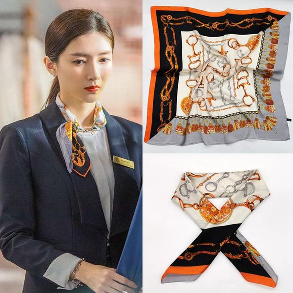 scarves women small satin silk scarf square print wrap foulard femme handkerchief bandana neck hair skinny tie shawls, Blue;gray
scarves women small satin silk scarf square print wrap foulard femme handkerchief bandana neck hair skinny tie shawls, Blue;gray