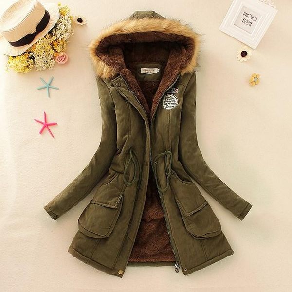 women's jackets s -3xl winter womens parka casual outwear military hooded coat jacket women fur coats woman clothes femme, Black;brown
women's jackets s -3xl winter womens parka casual outwear military hooded coat jacket women fur coats woman clothes femme, Black;brown